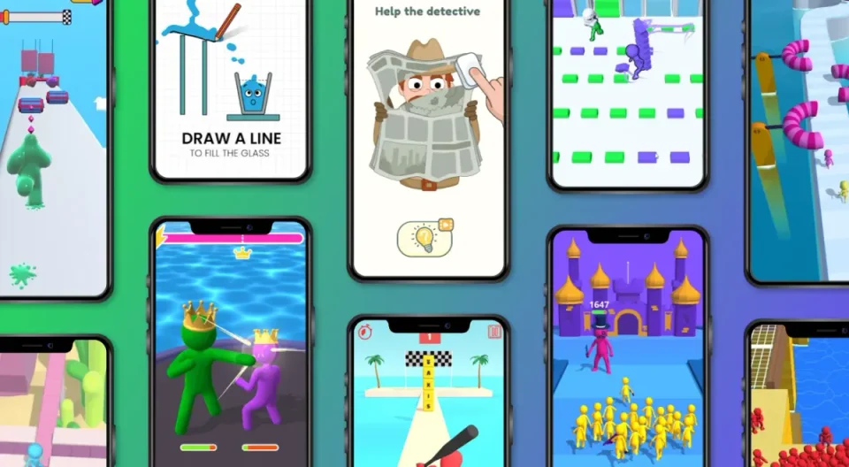 하이퍼 캐주얼 게임 일러스트