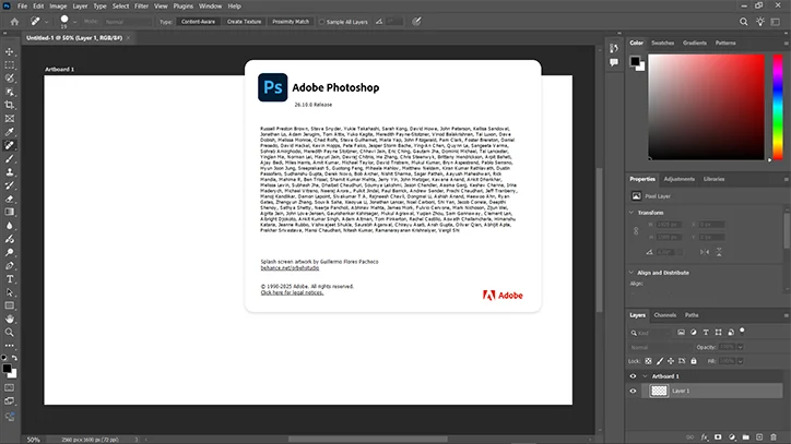 어도비 포토샵의 AI 기능