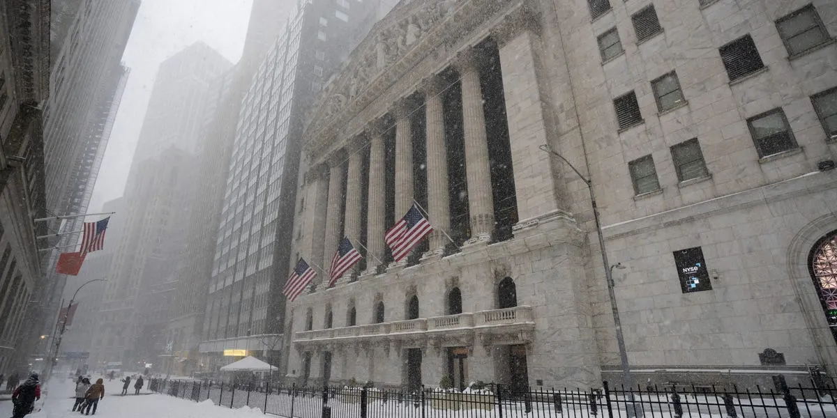 AI 버블 논쟁 속 뉴욕증권거래소 전경, 주식 시장 변동성