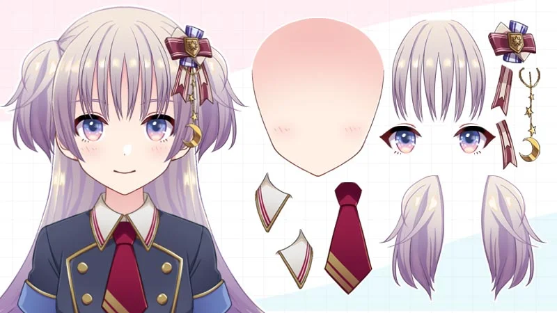 Live2D Cubism 에디터로 2D 캐릭터 애니메이션 작업하는 모습